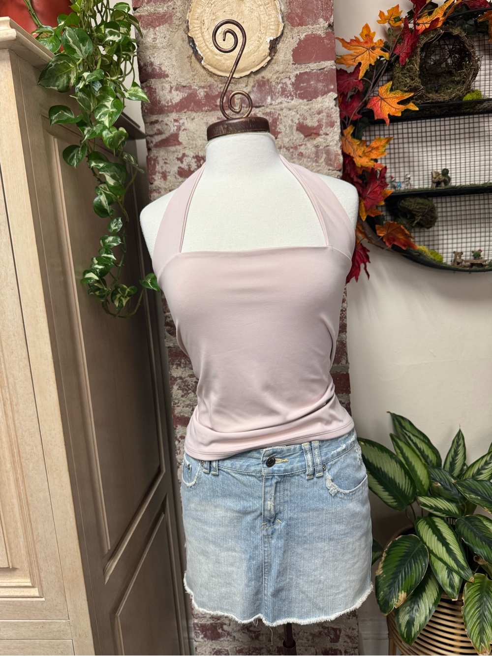 Express Blush Pink Halter Top Size Large